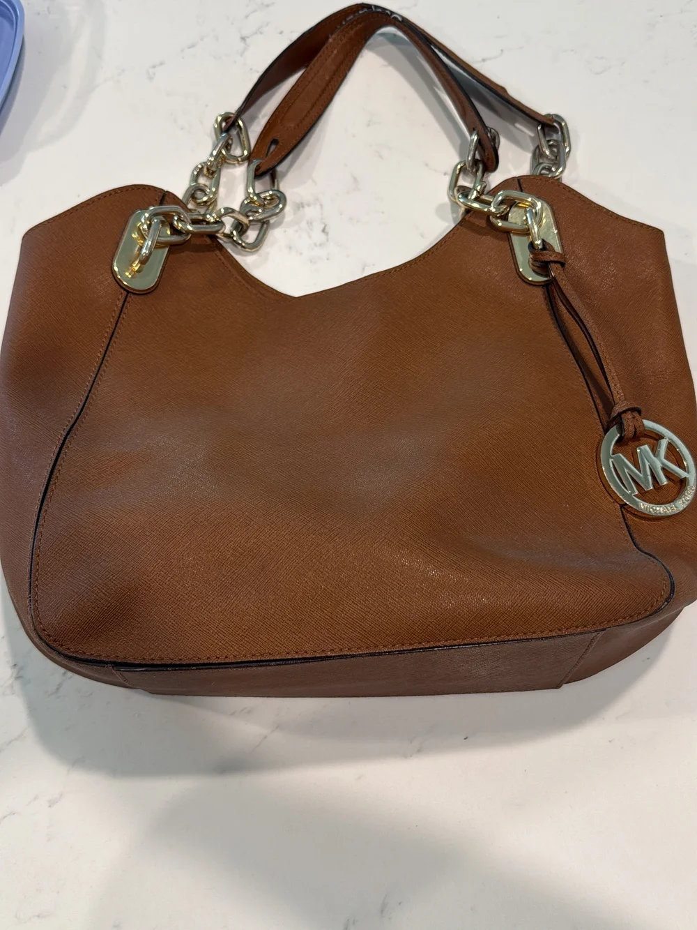 Michael Kors Brown Leather Shoulder Tote